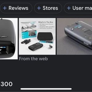 Radar detector is brand new. Retails for $299